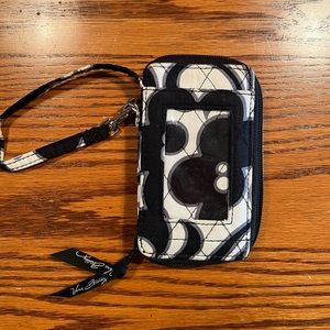 Vera Bradley Wristlet in Day & Night Pattern.